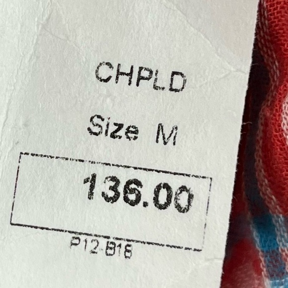 Blue Life Hope Romper 100% Cotton Low Back Gingham Red Blue Size Medium NWT - Picture 6 of 16